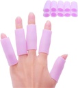 Povihome 10 Pack Finger Sleeve Protector Silicone Thumb Protector for artretyzm Koszykówka Mallet Finger Trigger Finger Kukurydza Blister