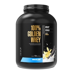 Maxler 100% Golden Whey Protein - 24 g protein per serving - Premium protein serwatkowy proszek do przygotowania przedpost - Fast- Absorbujący koncentrat serwatki Isolate Hydrolysate Blend - Francuski Vanilla Protein 5lb