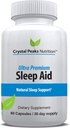 Natural Sleep Aid - Herbal Sleep Supplement Made with Valerian Root, Melatonin, Rumianek, Magnez - Zalecane dla trudności ze snem - Dorosła dodatkowa siła Sleep Pills. 60 Kapsułki wegetariańskie