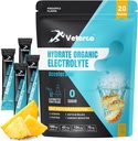 Proszek elektrolitowy do nawadniania, Napoje elektrolityczne, Napoje uzupełniające nawodnienie, Pakiety nawadniające z witaminą i minerałem, Keto Friendly, Wegan, Nie-GMO, Brak cukru, Smak ananasowy (20 Sticks)