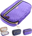 BAGSFY Pill Organizator Case 2 razy w ciągu dnia - Cotygodniowy organizator medycyny Travel Pill Box z usuwalnym 7 dniowy pojemnik na lek Case Catainer dla oleju rybnego, Witamina, Suplement