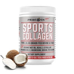 Sports Collagen Electrolytes Powder, 12.42 oz - Pasza trawiasta Bydło i Dzikie Ryby Zhydrolizowane typu I, II, III Peptydy Multi Collagen dla Napojów Electrolyte, Proszek z białka niełuskanego z BCAA, Magnezu