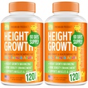 Pack of 2 Wzrost wzrost Maximizer - Made in USA - Natural Wzrost Wzrost Booster & Teen Vitamin - Tabletki do wzrostu Taller w każdym wieku - Suplement wzrostu kości dla dorosłych i dzieci - 120 kapsułek