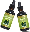 Go Nutrigents Prostate Edge 2 Oz Prostate Supplement for Mens Health with Pygeum, Saw Palmetto Extract, Stinging Nettle Root & Liver Edge 2 Oz Liver Cleanse & Advanced Liver Supplement