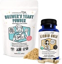 Legendyjski Mleko Płynne Złoto + Browar 's Yeast, Karmienie piersią Suplementy dla Podwyższenia dostaw mleka - Wsparcie laktacji dla produkcji mleka piersi - Bez kozieradki, Non-GMO,