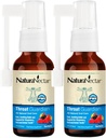 NaturaNectar - Bee Propolis Throat Spray - Unique Throat Relief and Wellness Agent - Brazylijski Bee Propolis Throat Guardian Spray - Etyczne Beekeeping - Honey Bee Berry Flavor (2- Pack, 1.06 Fl Oz.)