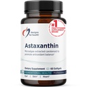 Wzory dla zdrowia Astaksantyna - Mikroalgi (Haemococcus Pluvialis) Wyczerpane Carotenoid Antioksydant Supplement - Wsparcie dla układu sercowo-naczyniowego, GI, skóry + Eye Health (60 Softgels)