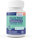 WELMATE - Guaifenesin 1200mg (35 tabletek) - Mucus Relief - Expectorant - Cough & Cold - 12 Hr Support - Extended- Release Bi- Layer Tablets - Over- The- Counter Medication
