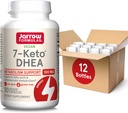 Jarrow Figuras 7- Keto DHEA 100 mg, Suplement diety dla kwasów tłuszczowych i węglowodanów wsparcia metabolizmu, 30 Kapsułki wegetariańskie, 15- 30 Day Supply, Opakowanie 12