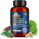 Focus and Memory Vitamin, 13- in1 Multi- Mieszanka korzyści dla Cognitive i zdrowia mózgu, Suplement pamięci dla mózgu, 90 Kapsułki wegetariańskie