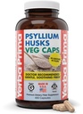 Yerba Prima Psyllium Husks Veg Caps, 400 Kapsułki (625mg) - Vegan, Non-GMO, Gluten Free, Colon Cleanser, Codzienne Fiber Supplement for Gut Health & Regularność