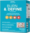 GNC Total Lean Burn and Define VitaPak Program for Men & Women, 5-in-1 Pack for Energy, Weight Management, Calorie Burn, Immune Health, Water Balance, 30 Servings