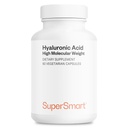 Supersmart Hyaluronic Acid Supplement 300mg na dobę (Hyaluronian sodu) - Wysoka masa cząsteczkowa 1,2 Milion Daltonów 124; Non-GMO & Gluten Free - 60 Kapsułki wegetariańskie