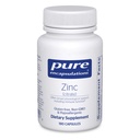 Pure Encapsulations Zinc (Citrate) - for Immune System, Tissue Development & Metabolism* - Mineral Supplement with Enzymes - Highly Absorbable Zinc - Vegan & Non-GMO - 180 Capsules