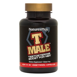 NaturesPlus T Mężczyzna - 60 Kapsułki wegetariańskie - Promotes Muscle Gain & Stamina, Mood Enhancer - Gluten Free - 30 Razem Sługi