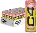Celucor C4 Performance Energy Drink 124; STARBURST Strawberry Drink 124; Zero Sugar Carbonated Pretracting Energy 124; 200mg Cafeline with Beta Alanine Drink 124; 12 Fl Oz (24 Pack)