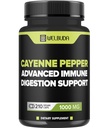 210 Kapsułki - Cayenne Pepper Supplements Extract 10: 1 z Berberine HCI, Czosnek Bulb, Olive Leaf & More - Połączona formuła dla Digestive Health, Heart Health & Immunity Function Support
