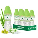 Sok Aloe vera (winogronowy) z większymi kawałkami czystej masy aloesowej (6 opakowań) Sok roślinny świetnie nadaje się do nawilżenia i zawiera dużą pulpę aloesową. Jest zdrowe dla dorosłych i dzieci