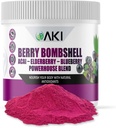 AKI Berry Bombshell - Acai, Elderberry & Blueberry Blend (5.3oz / 150g) - Przynosi razem Idealne Jagody do tworzenia odżywczych, aromatycznych i wygodnych Superfood - Vegan Friendly & Gluten Free