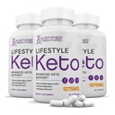 (3 opakowania) Styl życia Keto Pigułki 1275MG Nowa i ulepszona formuła zawiera jabłko cydr Ocet ekstra Virgin Olive Oil Powder Green Tea Leaf 180 Kapsułki