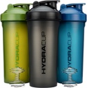 Hydra Cup [3 Pack] 45 Ounce Shaker Butelki do shake protein, Jumbo Shaker Cups z mikserem whisky, Bardzo duża butelka z uchwytem (Dark Colors)