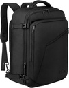 MATEIN Przenieś na plecak, Extra duży podróżny plecak rozszerzalny samolot Zatwierdzony Weekender Bag dla mężczyzn i kobiet, odporny na wodę lekki Daypack lot 40L, czarny