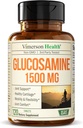 Sulfat glukozaminy 1500mg w / potas - Kwalifikujący się wspólny dodatek wsparcia dla chrząstki chrząstki, kości i zdrowia stawów, sporadyczne ulgi dla dyskomfortu dla pleców, kolana i ręce - Kompleks glukozaminy 120 Tab