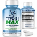 TTFD Tiamina B1 Suplement 60Kapsułki Made in USA- Tiamina TTFD Witamina B1 MAX, Wysokiej mocy suplement dla energii i ostrości, Wspiera zdrowe funkcje Nerwy i ogólne Wellness przez MaxLife Naturals