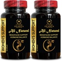 Suplement wsparcia menopauzy - Suplement do gorących błysków, Black Cohosh Pigułki korzenne i suplement ziołowy, Suplementy menopauzy dla kobiet Pigułki wsparcia - 2 Butelki 120 Kapsułki