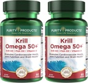 Czystość Krill Omega 50 (Kryl + Mieszanka oleju rybnego 1000mg + Astaksantyna 500mcg + Fosfolipidy 200mg + Witamina D 500 j. m.) - 60 Mini Softgeli (opakowanie 2)
