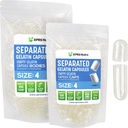 XPRS Nutra Żelatyna Rozmiar 4 Rozdzielone kapsułki - 500 Odliczanie klarownych małych pustych kapsułek Rozdzielone w workach - DIE Wypełniane nasadki - Rozmiar 4 Gel Do- It- Yourself Witamina i Suplement Wypełnianie