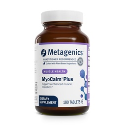 Metagenics MyoCalm Plus - Relaks mięśniowy i wsparcie stresowe z Passionflower, Valerian, Lemon Balm, Magnezu i Wapnia - Wspiera jakość snu - Non-GMO, Gluten- Free, Wegetarianin - 180 Tabletki