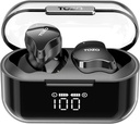 TOZO T18 Bezprzewodowe słuchawki Bluetooth słuchawki 5.3, IPX8 wodoodpornych słuchawek, 4 Mic Clear Call Long Playtime z digital Digital Display Charging Case, Stereo Bass Sound 32 Dostosowane EQ przez APP