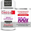 DODATKOWE (2-Miesiące Dostawy) DOKUMENTY BRAIN Z ANTYZACJĄ, Pigułki Pamięci, Suplement Granatu Omega 5, 1 butelki 120ct