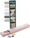 Filar - 7 dni Pill Box Organizator 124; Beautiful Wheat Straw Pill Organizator 124; Beautiful Tablet Organiser for Travel and Home (Soft Pink)