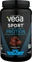 Vega Sport Premium Białko w proszku, Czekolada, Wegan, 30 g Białko oparte na roślinach, 5g BCAA, Niskie węglowodory, Brak cukru, Keto, Bezmleczny, Gluten Free & Non-GMO, Białko pea dla kobiet i mężczyzn, 29.5 Oz
