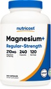 Nutricost Magnesium+ Regular Strength (210mg) 240 Capsules, 120 Servings