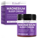 Magnezu krem do snu - wzbogacony olejkiem migdałowym, lawendą i witaminą E do głębokiego relaksacji - Naturalny magnez balsam do gojenia skóry i szybkiego wchłaniania - Lavender