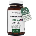 PRISTINE 'S L Theanine 200mg Supples kapsułki - 3. strona Tested Non GMO -150 Day Supply - Relaxation & Sleep Quality Supplement kapsułki - Wegan, cGMP Facility & Gluten darmowe butelki szklane