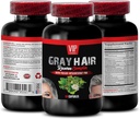 Saw Palmetto Mens Hair - Gray Hair Reverse Complex - Naturalne rozwiązanie - Potężne wyniki, Grey Hair Men, Biotin Vitamin do włosów skóry i paznokci, Suplement Paba, Szary Hair Supplement, 1 Bot 60 Czapki