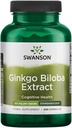 Swanson Ginkgo Biloba Extract 24% 60 Miligramów 240 Kapsułek