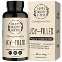 Joy- Filled Mood Supplement Supplement - 7 Herb Complex w / St. Johns Wort Release 124; Stress Relief - Pomaga uspokoić umysł i ciało 124; 100% Plant- based Happy Pills, Ashwagandha, Rhodiola Rosea Release 124; Adaptogens, 60 Ct