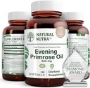 Natural Nutra Wieczór Primrose Suplement oleju z kwasów tłuszczowych, Pomaga przezwyciężyć ból ciała, Nerve zdrowia, Promowanie zdrowia i klarowności skóry, Pomaga zmniejszyć Digestive Discourse, 500 mg, 180 Softgel