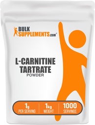 BulkSupplements.com L- Carnitine Tartrate Powder - Amino Acid Powder, Carnitine Supplement - Unflavored & Gluten Free, 1 g na Serving, 1 kg (2,2 kg) (Opakowanie 1)