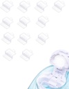 12 PCS Silicone Pody Repeliers Akcesoria do Navage Nasal Care, Save Salt for Easy Operation (Biały)