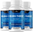 Vive MD Neuro Thrive Brain Supplement - Oficjalna formuła - Neuro Thrive PQQ, Neuro Thrive, Extract Extract z Ginkgo Biloba, Ekstrakt z Ginsengu Syberyjskiego - (3 opakowania)