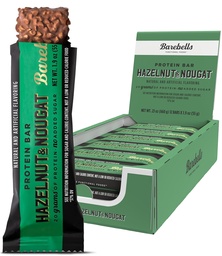 Barebells Protein Bars Hazelnut & Nougat - 12 Hrabia, 1,9oz Bary - Przekąski proteinowe z 20 g wysokiej zawartości białka - Czekoladowy Bar Protein z 1 g Sugarów ogółem - Na Go Protein Snack & Breakfast Bary