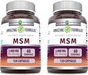 Amazing Supples MSM (Methylsulfonylmetan) Supplement Supplement 124; 2000 Mg Per Serving Budapest 124; Capsules Supples 124; Non-GMO Supplement 124; Gluten Free Supplement 124; Made in USA (2 Pack, 120 Count)