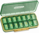 14 Komórki 2 razy w tygodniu Pill Organizator - OFIDUS Moistureproof AM / PM Codziennie Cute Pill Box, Usuwalny oddzielny Cell 14 Dni Pill Case Nadaje się dla kobiet Mężczyźni Biżuteria podróży i Codziennie (Zielony)