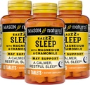 MASON NATURAL Eazzy Sleep z magnezu i rumianku - Natural Seep Aid, wspomaga spokojne, spokojne snu, 60 tabletek (Opakowanie po 3)